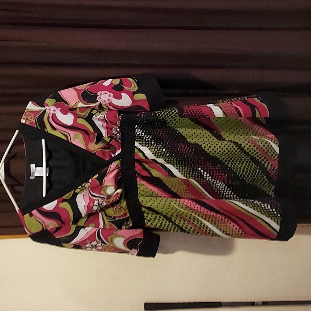 Low-cut retro blouse